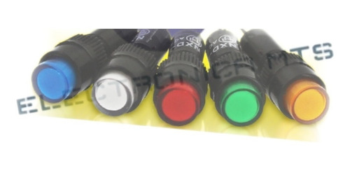 Ojo De Buey Led Tablero 12v 8mm Indicador X4 Unidades