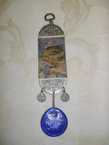 Placa Colgante Con Ojo De Horus Metal Tela , Traida De Efeso (Usado)