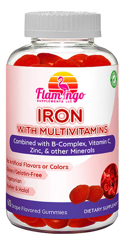 Iron Gummies Plus Multivitaminico Con Hierro: Vitamina C, Zi