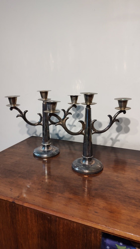 Candelabro 3 Brazos Antiguo.