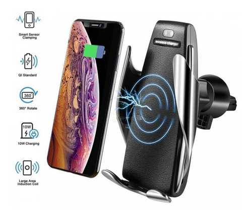 Imagem 1 de 10 de Suporte Carregador Indução Veicular Sem Fio iPhone Android