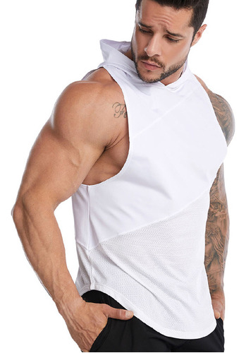 Camisetas De Gimnasio Sin Mangas Y Con Capucha Para Hombre