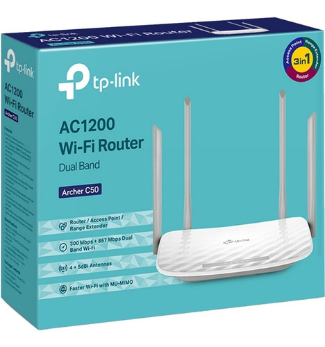 Imagen 2 de 2 de Router Inalambrico Tp-link Archer C50 Ac 1200mbps