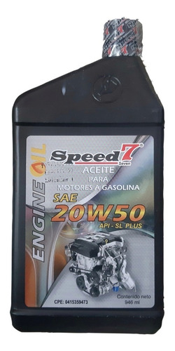 Aceite Mineral 20w50 Speed7 Tienda Fisca