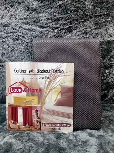 Cortina Blackout Rustica 2 Paños De 140x220 Love & Home!!