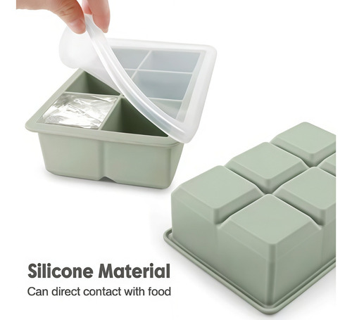 Molde De Cubitos De Hielo De Silicona Reutilizable De 3 Piez