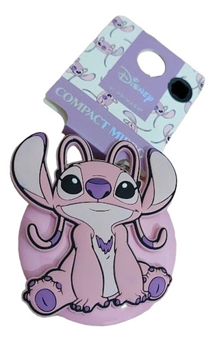 Espejo Redondo Disney Compacto Angel Stitch 