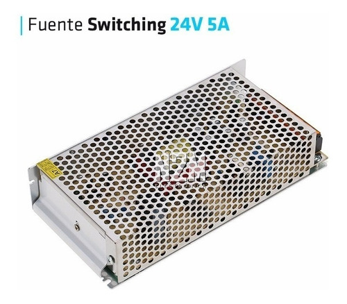 Imagen 3 de 10 de Fuente 24v 5a Metalica Regulada Switching Tira Led Cctv Full