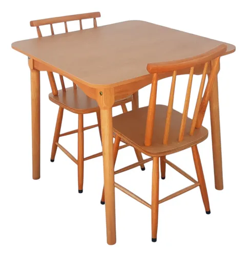 comprar Jogo De Jantar Colonial Brisa Mesa Mel 80x80 02 Cadeiras Mel