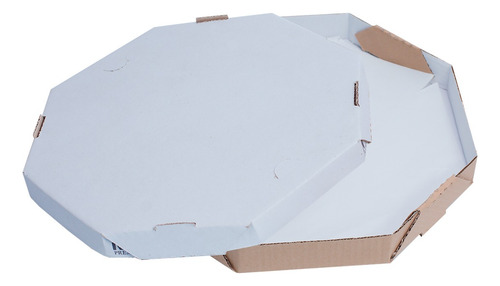Kit 3 Pacotes De Caixa De Pizza Oitavada Basic No35 - 75 Un.
