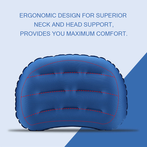 Almohada De Viaje Ultraligera Iatable Para Acampar Y Usar En