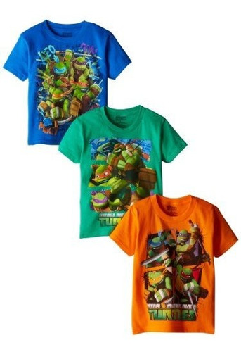 Camiseta Para Niños Pequeños De 3 Tortugas Ninjas Mutantes