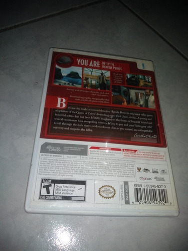 Nintendo Wii Videojuego Agatha Christie Evil Under The Sun (Usado)