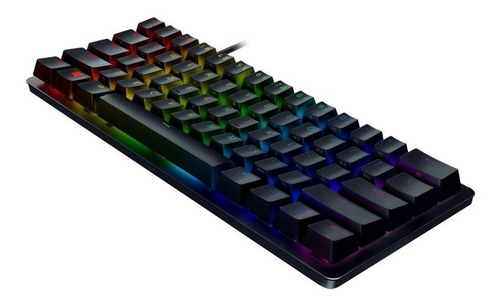 Imagen 2 de 3 de Teclado gamer Razer Huntsman Mini QWERTY Razer Red inglés US color negro con luz RGB