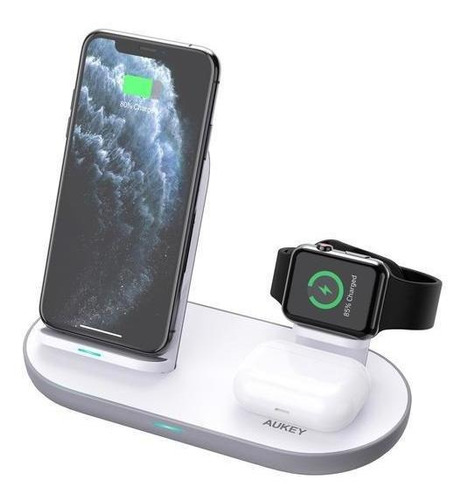 Aukey Estación De Carga 3 En 1 Para iPhone AirPods Y Watch B