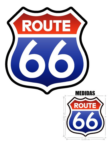 Sticker, Pegatina Para Vehiculo  Ruta 66  Diseños