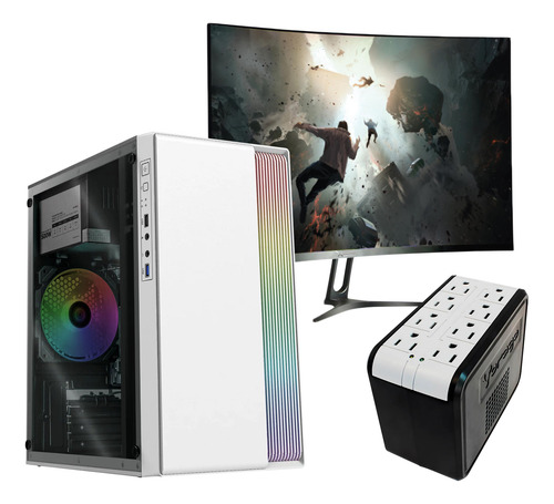 Pc Gamer Monitor 23.8 Ryzen 7 5700g Ram32gb Ssd1tb Regulador