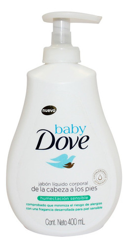 Jabon Dove Baby Liquido Humectacion Sensible X 400ml