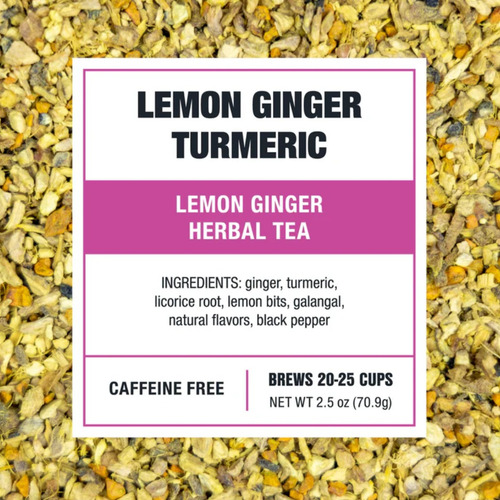 Tiesta Tea Lemon Ginger Turmeric Rinde 20-25 Tazas.