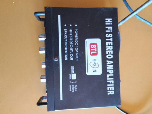 Amplificador Con Radio Fm Auxiliar Micrófono Mp3 Stereo (Usado)