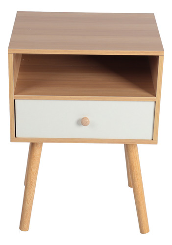 Mesita De Noche De Madera Minimalista Moderna De Doble Capa