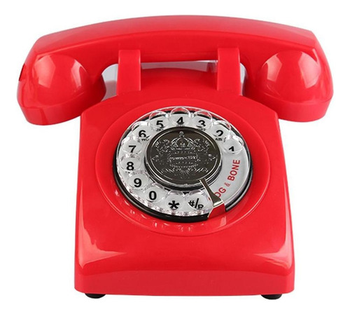 Teléfono De Marcación De Estilo Clásico Rojo