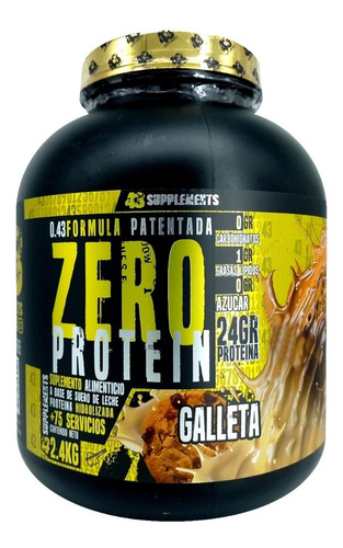 Proteina Hidrolizada 43 Whey Zero 2.4 Kg 75 Servicios Sabor Cookies And Cream