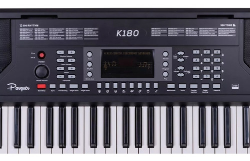 Teclado 61 Teclas Sensitivo 5/8 Parquer K180bk +fuente+ Sop