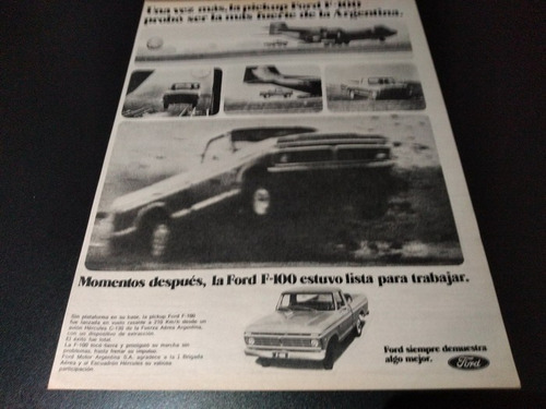 (pa445) Publicidad Pickup Ford F-100 * 1974 (Usado)