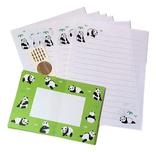 Papel De Carta Coleção Letter Set  Urso Panda