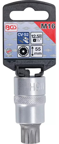 Dado Con Punta Xzn Inviolable M16 58 Mm Cuadro 1/2 Bgs