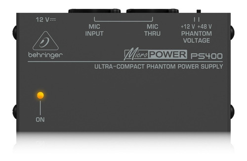 Phantom Power Behringer Ps400 + Cable Xlr Law + Garantía 