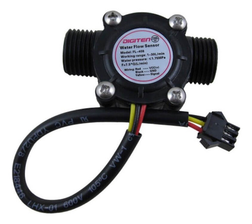 4pz Sensor De Flujo De Agua Yf-s201 Efecto Hall 1/2