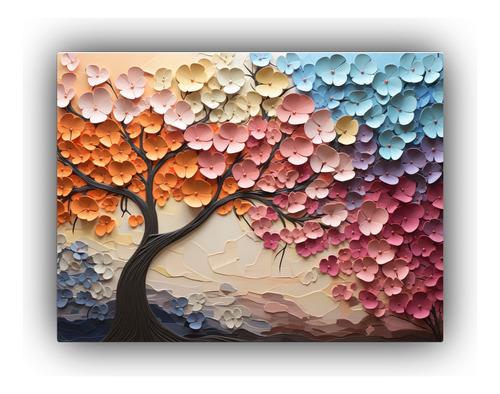 90x60cm Lienzo De Tela Fotografia A Rainbow Linden Flowers P