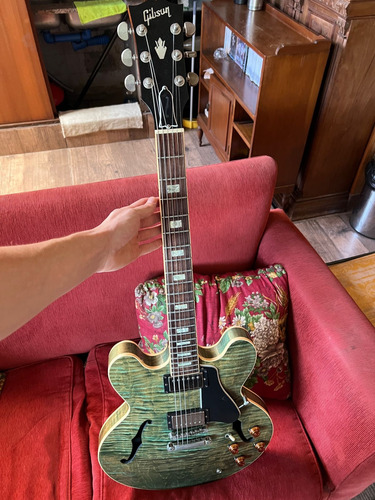 Gibson Memphis 335 2016 Turquoise Guitarra Electrica 