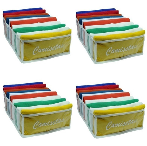 Organizador De Gavetas Camisetas Kit 4 Unidades