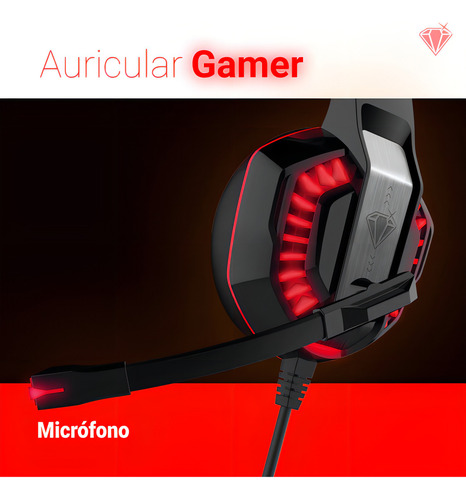 Auriculares Gamer Level Up Rattlesnake Led Pc/consolas