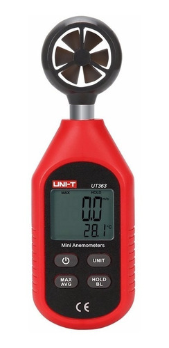 Imagen 3 de 5 de Anemometro Instrumento Digital Para Medir Medidor De Velocidad Del Viento Con Termometro Unit