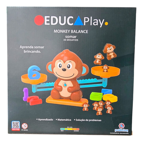 Jogo Balança Macaco Soma Aprender Matemática Crianças