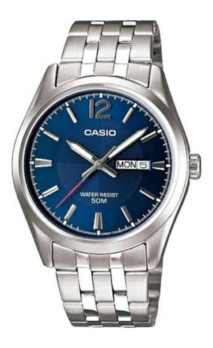 Reloj Casio Modelo Mtp-1335 Metal Cara Azul
