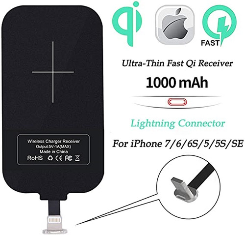 Receptor Inalámbrico Qi Universal Lighiting Iphone En Haedo