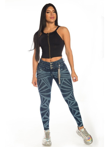 Imagen 6 de 10 de Jeans Colombiano Levanta Cola 14404 Cheviotto