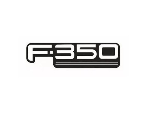 Emblema F350 Sublinhado Cromado - Modelo Original
