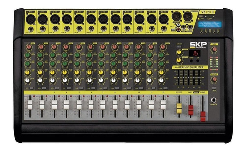 Console SKP Pro Audio VZ-120 II VZ Powered de mistura 110V/220V