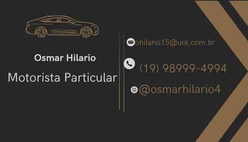 Serviço De Motorista Particular Tenho Veículo Próprio