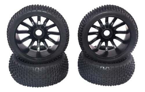 4pcs Racing Rc 1/8 Off-road Car Buggy 17mm Hub E Wheels . .