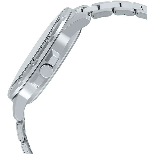 Reloj de pulsera Casio Dress MTP-VD01D-1BVUDF de cuerpo color plateado, analógico, para hombre, fondo azul oscuro, con correa de acero inoxidable color plateado, agujas color gris, blanco y amarillo, dial blanco y plateado, minutero/segundero blanco, bisel color plateado y desplegable