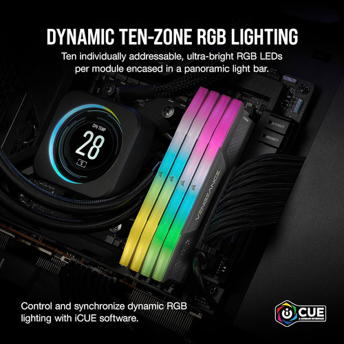 Memoria Ddr5 Rgb Corsair Vengeance De 32 Gb (2 X 16 Gb) 6...
