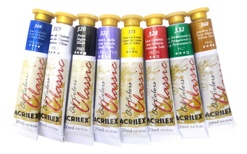 Pintura Al Óleo Acrilex 20 Ml Surtidas