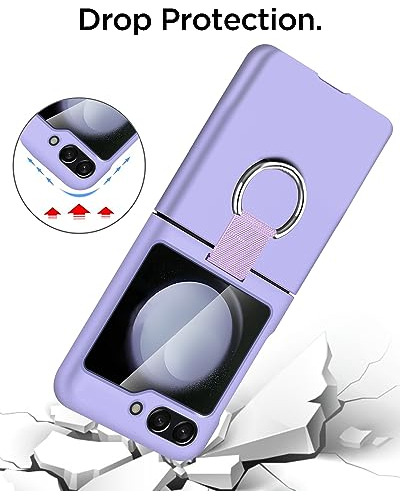 Funda Para Samsung Galaxy Z Flip 5 Morado Delgada Plastico